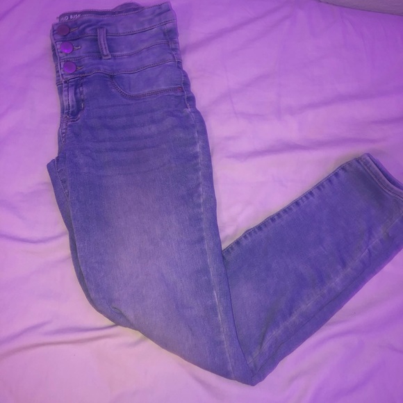Blue Mid Rise Jeggings - Picture 1 of 6